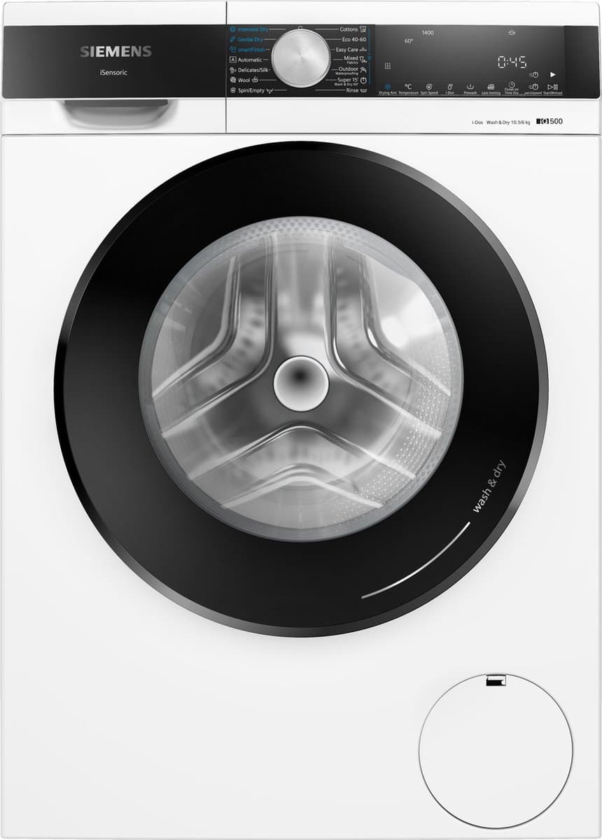 Siemens WN54G2A0EU - iQ500 - Was-droogcombinatie - 10.5/6 kg - 1400 rpm - Automatisch doseren - ENG Display — afbeelding 1