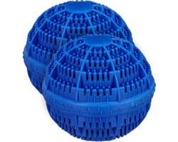 wasbol set van 2 - met keramische balletjes - tot 1000x - blauw — afbeelding 1