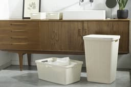 Curver Jute Wasmand met deksel 58L - 2 stuks - Gebroken Wit — thumbnail 4