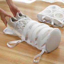 Schoenwaszak, schoenenzak voor wasmachine, herbruikbare schoenenzak, schoenennetten voor wasmachine met ritssluiting, beschermen schoenen tegen schade — thumbnail 2