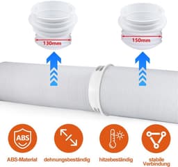 Afvoerslang voor Airco met Universele Adapter (130mm Binnen/150mm Buiten) — thumbnail 5