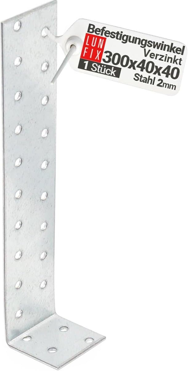 Betonanker 300 mm x 40 mm - Vlakstalen Anker voor Houtconstructies — afbeelding 1