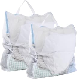 Mesh waszakken - 4 waszakken - wasnet voor wasmachine - wasmachine waszak - honingraat mesh waszak - waszakken voor reizen - delicate was - ondergoed - gordijnen - beddengoed — thumbnail 1