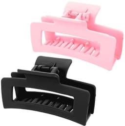 Vierkante Haar Klemmen voor Dikker en Dunner Haar - 2 Stuks - 8.5 cm - Matte Grip — thumbnail 1