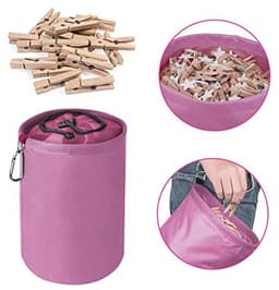 Grote Peg Bag met Sluitkoord en Hanghaak - Perfect voor Waskleding Pinnen en Organisatie — thumbnail 5
