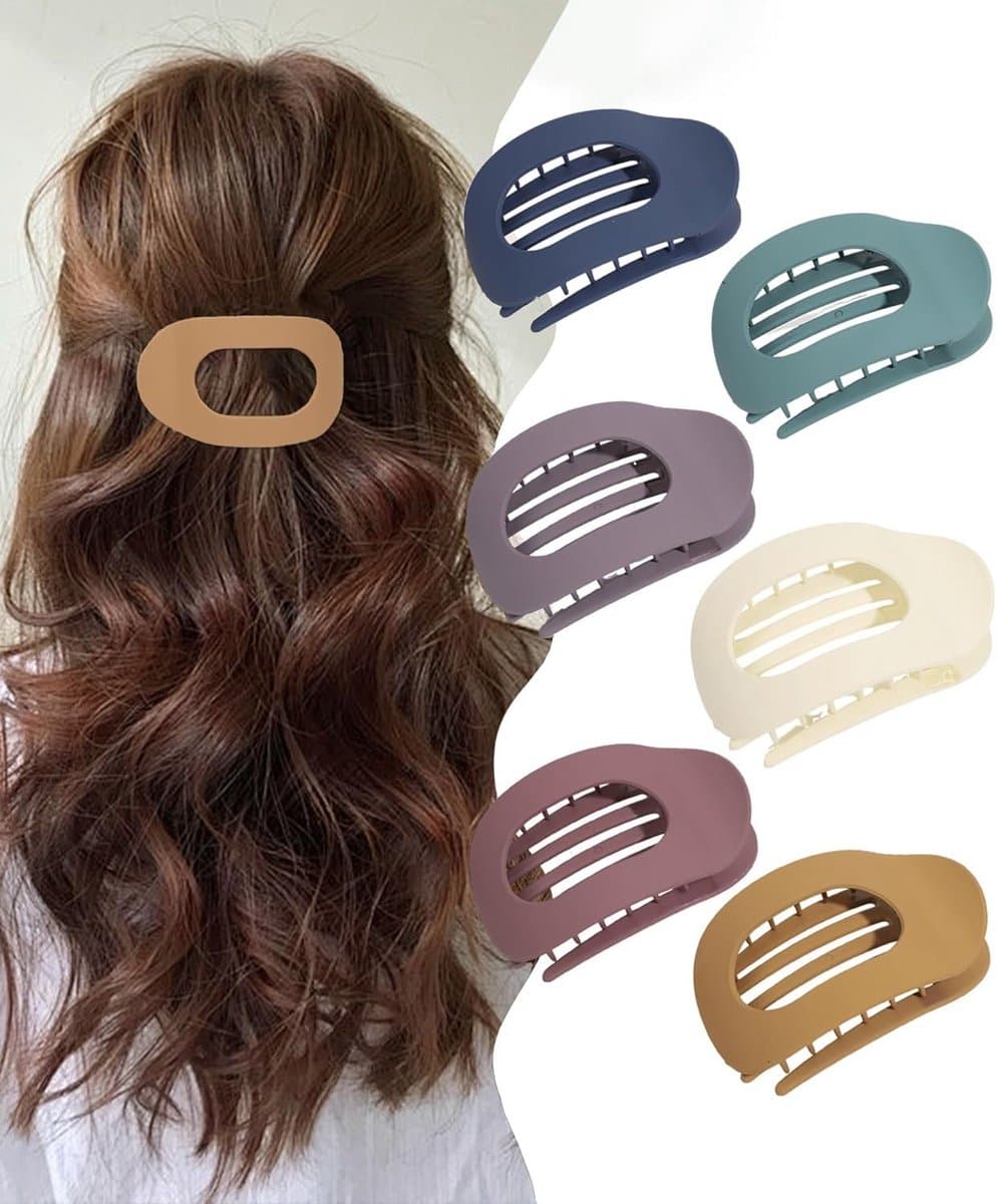 Set van 6 Grote Haarspeldjes voor Dik Haar - Anti-Slip Krokodillenklem — afbeelding 1