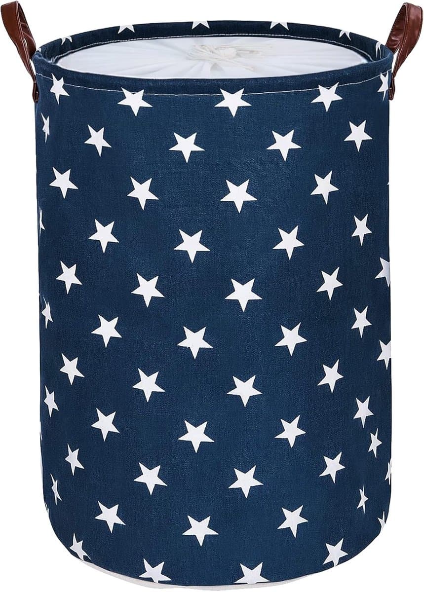 Opbergwasmand - Opvouwbaar rond - Katoen 40×50cm - Stijl A — afbeelding 1