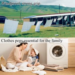 Dailygoods - Roestvrijstalen Wasknijpers - 50 Stuks Kledingclips voor Waslijn en Snacks — thumbnail 2