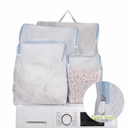 IMPERATORIS® Waszakjes voor Wasmachine - Bescherming voor Fijne Was en Schoenen - Mesh Wasnet met Rits - Voorkomt Slijtage - Set van 3 - Bluaw - 50 x 60 cm, 50 x 40 cm and 30 x 40 cm — thumbnail 3