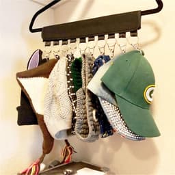 2 stuks - Organizer voor baseballpetten - Hoedenorganizer - Geschikt voor hangers en kledingkastdisplays - 10 hoedenclips - Kan baseballpetten, wintermutsen, handschoenen, kleding en sokken ophangen - Zwart — thumbnail 4