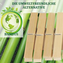 Set van 24 Bamboe Wasknijpers - Duurzame Houten Waslijn Clips voor Wasgoed en Knutselprojecten — thumbnail 3