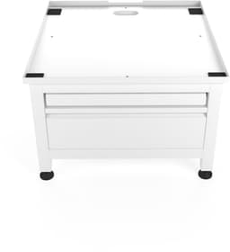 Wasophoogte® Wasmachine verhoger met lade en plateau - Wasmachine opbouwmeubel - Wasmachine sokkel - 42cm hoog - Wit - Universeel - 65*60,5 (LxB) - Inclusief wandbeugels — thumbnail 1