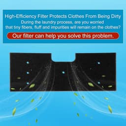 Pluisfilters voor Wasmachine Droger Combo - Set van 2 - Wasbaar en Herbruikbaar - Vervangingsschuim - Zwart - Geschikt voor WH01X35719 Model - Filter voor Schone Was - Duurzame Kwaliteit — thumbnail 4