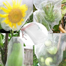 50 Stuks Herbruikbare Fruitbeschermzakjes Nylon Net met Trekkoord voor Planten en Bloemen — thumbnail 4