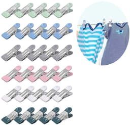 Wasknijpers - wasknijpers klein - Knijpers - handdoekclips - 30 stuks - Handdoekknijpers - sokken clips - sokkenclips - wasknijpers rvs - rvs wasknijpers - 5.5*2.5cm — thumbnail 1