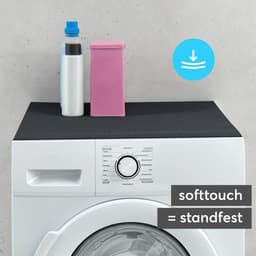 Cushion for Washing Machine or Dryer, Non-Slip, 60 x 60 cm, Can Be Cut to Size, Black, Universal Cover — thumbnail 2