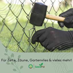 Grondankers 100 stuks - RVS en gegalvaniseerde haringen voor grondbevestiging - 150 mm x 30 mm x Ø 3 mm — thumbnail 5