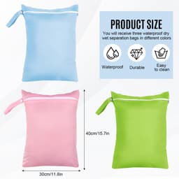 Unyqoos® Set van drie waterdichte opbergtassen voor natte en droge kleding — thumbnail 2