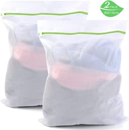 Laundry Net Large with Zip XXL, Laundry Net for Washing Machine, Pack of 2, 110 x 90 cm, Laundry Bag, Laundry Nets Bra, Suitable for Coats, Sweaters, Quilts, Blankets, Cushions, Large Plush Toys — thumbnail 1
