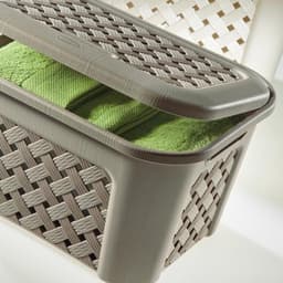 Tontarelli Arianna 45l Rechthoekig Polypropyleen (PP) Beige wasmand — thumbnail 2