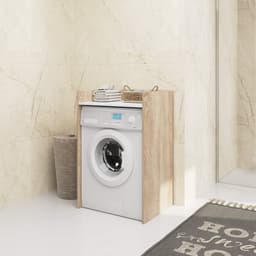 Wasmachine Kast / Wasmachine Ombouw / Wasmachine Meubel FIN / Sonoma Eik - Wit / AKORD Furniture Factory / 64 x 98 x 50 cm — thumbnail 4