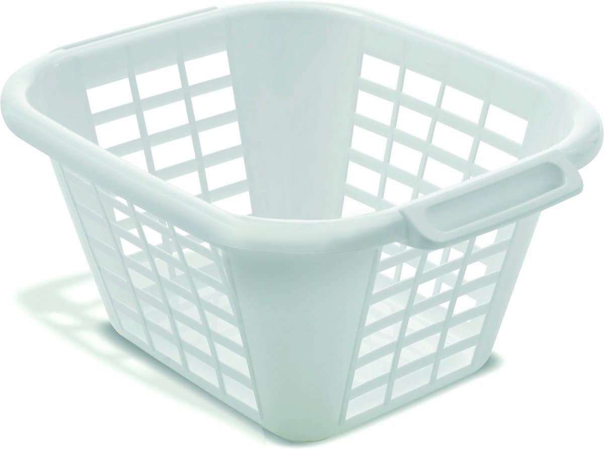 La'Moussawi ® Ruimtebesparende Vierkante Witte Wasmand van 24 Liter voor Eenvoudig Wasbeheer — afbeelding 1