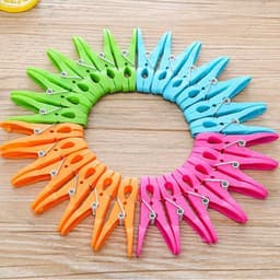Goodivery ® 72 stuks kleurrijke kunststof wasknijpers wasklemmen handvat antislip wasknijpers voor waslijn of wasrek was strandhanddoek badhanddoek tapijt, 4 kleuren — thumbnail 2