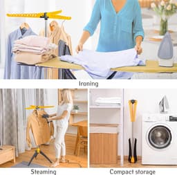 Stevig Inklapbaar Droogrek - Kleding Droogrek - Geschikt voor Thuisgebruik - 1 stuk - Wit - Metaal — thumbnail 3