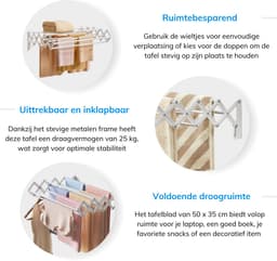ACAZA Wasrek - Droogrek - Wasrek inklapbaar - 42 x 40 x 12 cm - Max 10 kg draagvermogen — thumbnail 5