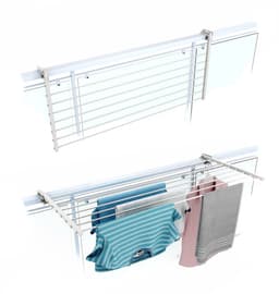 Foxydry Duo 102 cm hangend droogrek - wit - rechthoekige reling — thumbnail 1