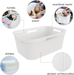 Rotho Flexibele Wasmand Brisen 41 L Wit — thumbnail 2