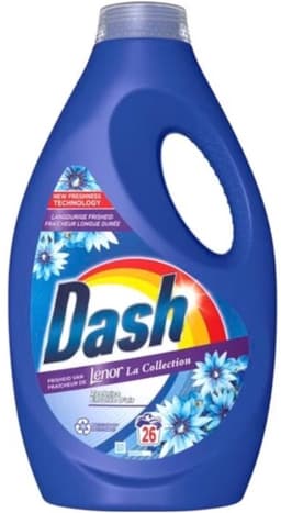Dash - Lenor Collectie - Vloeibaar Wasmiddel - Witte en Gekleurde Was - Zeebries - 26 Wasbeurten - Voordeelverpakking - 2 stuks — thumbnail 1