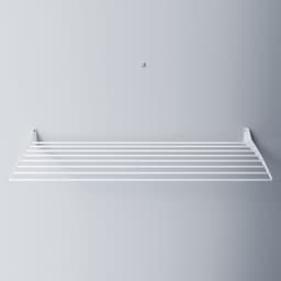 2x Foxydry Fold 116 cm DOWN - white - wasdroogrek wandmontage clicksysteem - neerwaartse sluiting - 116 x 50 x 10 cm — thumbnail 2