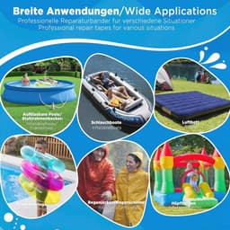 Waterdichte Reparatietape 5 m x 8 cm voor Zwembad, Luchtmatras, Trampoline en Meer — thumbnail 3
