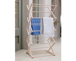 Trendyard Inklapbaar Droogrek Hout - Wasrek Opvouwbaar - Staand - Hoog - 60x50x151 CM - Droogrek 4M