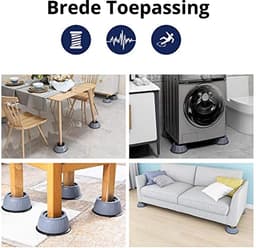 Bovista Wasmachine Verhoger - Ombouw - Koelkast Verhoger - Met Wielen - Wasdroger - 4 Stuks — thumbnail 4