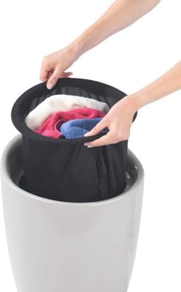 Moderne Badkamerkruk en Wasmand met Opbergruimte - Wit — thumbnail 3