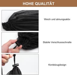 Dailygoods- Wasnet XXL - 2 stuks - 70 x 90 cm - Fijnmazig - Waszak voor Kleding - Waszak voor Beddengoed - Met Trekkoord en Haken — thumbnail 2