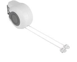 Dailygoods- Kledingdrooglijn 13m - Wandgemonteerd - Intrekbaar - Dubbele Lijn - Ruimtebesparend - Geschikt voor Binnen/Buiten - Waslijn