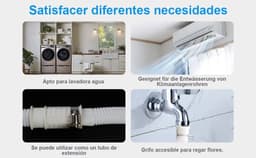 Dailygoods- Afvoerslang 3 Meter - Afvoerslang Wasmachine - Afvoerslang Airco - Flexibele Water Slang - Plastic Slang - Hoogwaardige Bendingseigenschappen - Waterafvoerslang — thumbnail 3
