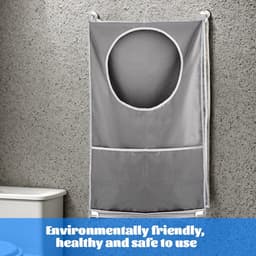 Dailygoods- Waszak Waterdicht - Hangende Waszak - Grote Capaciteit - Polyester - 50 x 77 cm - Ruimtebesparend Ontwerp - Wasmand — thumbnail 5