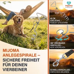Dailygoods- Grondanker Spiraalvormig - Verankeringsspiraal voor Honden - Ideaal voor Buiten - Camping/Tuin - Veilig en Stevig - Hondenspiraal — thumbnail 4