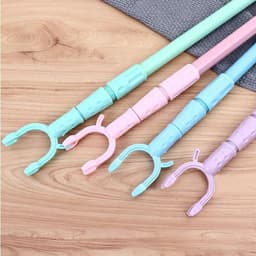 Dailygoods- Kledingvork Telescopisch - Ruimtebesparend - Lichtgewicht - Stevige Kledingsteun - U-vormige Kop - Plastic Materiaal - Kledinghanger — thumbnail 1