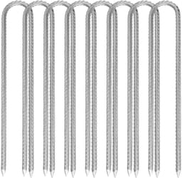 Dailygoods- Grondankers 30 cm - 8 Stuks - Verzonken Haringen - Beitelpunt - Antislip Haak - Geschikt voor Tenten en Hekken - Tentankers — thumbnail 1