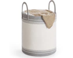 SONGMICS RLH060G01 - Wasmand van Katoentouw met Handgrepen - Voor Dekens en Kledingopslag - Geschikt voor Slaapkamer en Wasruimte — afbeelding 1