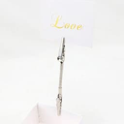 Dubbele Alligator Clip - Foto Houder - DIY Knutselen - Metalen Draad Clips - 13 cm - Zilver — thumbnail 2