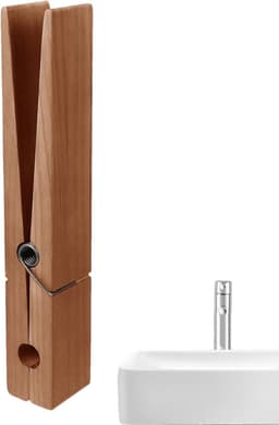 Houten Wasknijpers - Grote Clips - Handdoeken Ophangen - Robuust Hout - 30 cm - Zwarte Walnoot — thumbnail 5