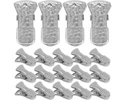 Metalen Wasknijpers - Kledingklemmen - Kleding Drogen - Antislip Gelhoezen - 35 Stuks - Zilver