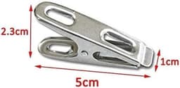 Roestvrijstalen Wasknijpers - Kledingclips Klemmen - Wasgoed Ophangen - Winddicht Sterke Veer - 20 stuks - Zilverkleurig — thumbnail 3