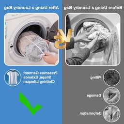 Grote Mesh Waszakken - Polyester - Ademend en Slijtvast - Trekkoordsluiting - Voor Kleding en Opberging — thumbnail 3